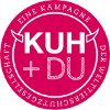 kreisf&ouml;rmiges Logo, innen "Kuh und Du", au&szlig;en "Eine Kampagne der Welttierschutzgesellschaft"